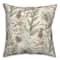 Pinecones & Greenery on White Square Throw Pillow